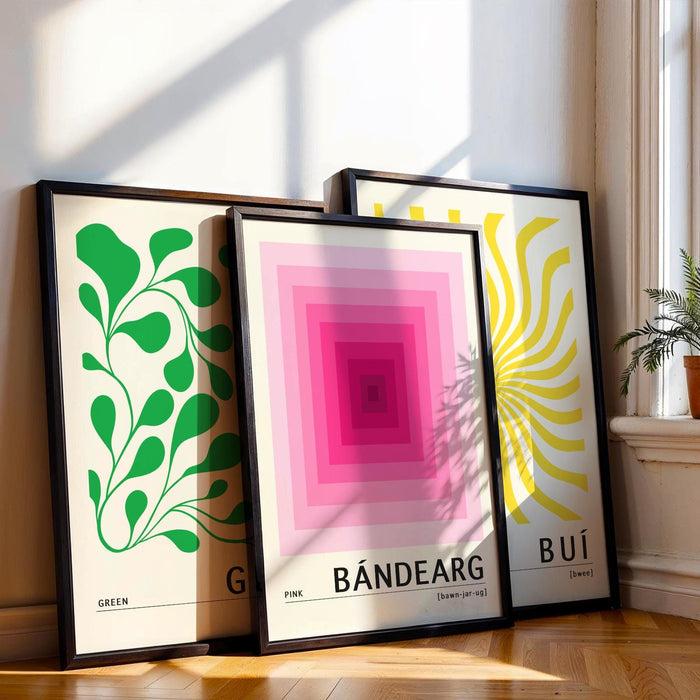 Yellow Irish Print - Buí. Irish colour art