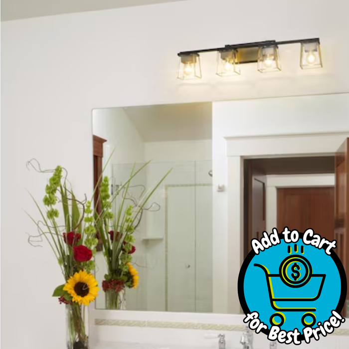 Z-Lite Bleeker Street 33" 4-Light Transitional Bathroom Vanity light
