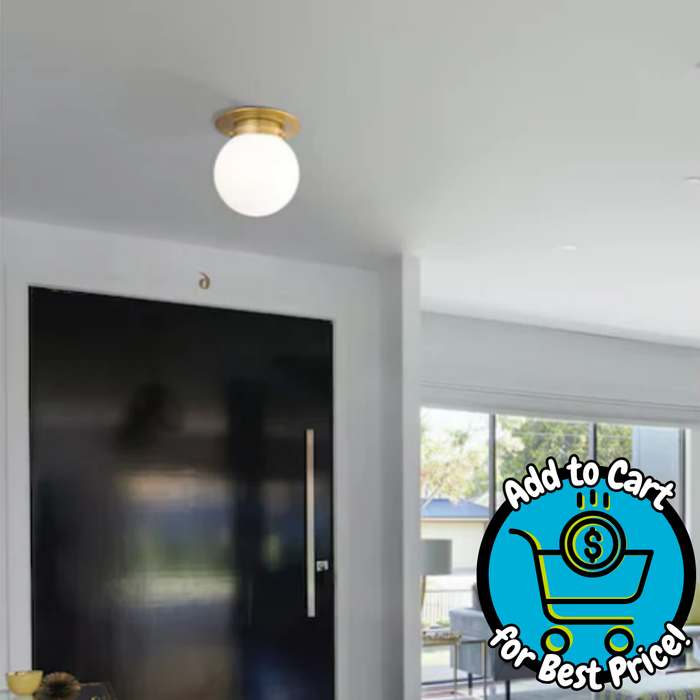 Z-Lite Calhoun 1 -Light 9-in Brass Flush Mount Light
